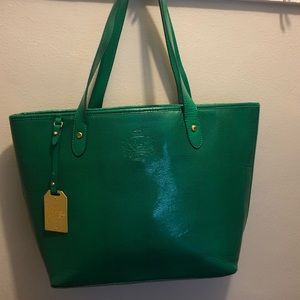 Green Ralph Lauren tote